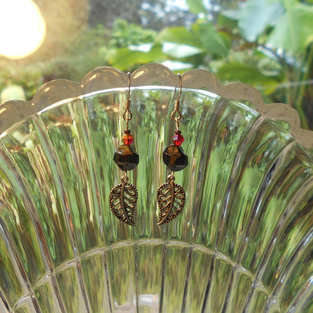 earrings glass beaded